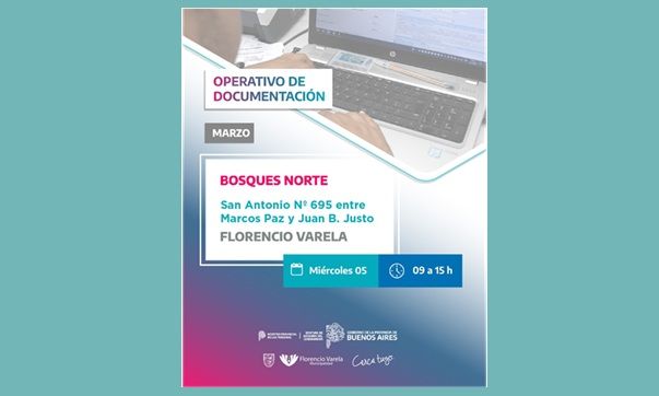 F. Varela - Operativos de documentación sin costo para la comunidad